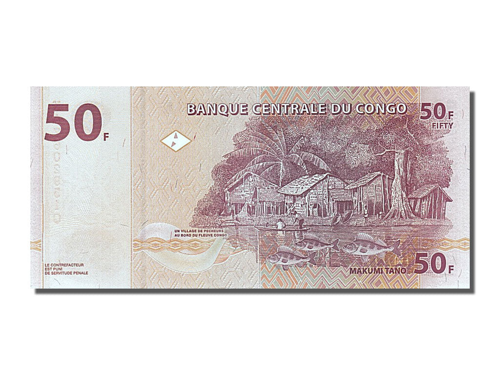Banknote, Congo Democratic Republic, 50 Francs, 2007, 2007-07-31, UNC(65-70)