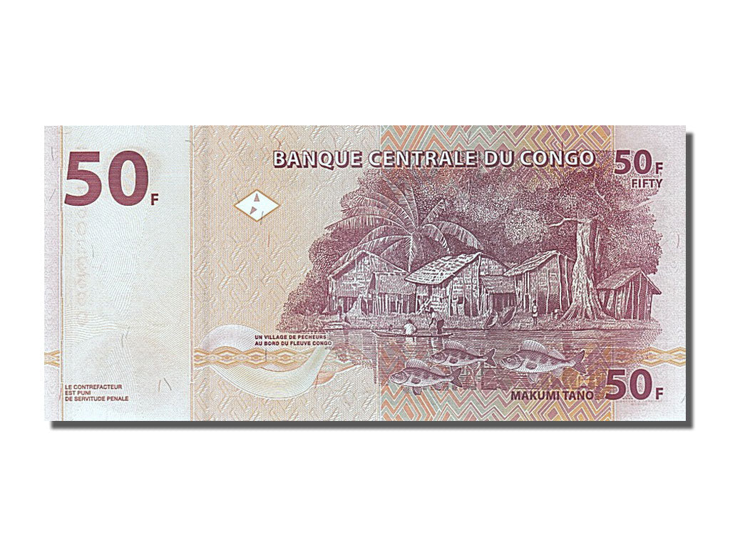 Banknote, Congo Democratic Republic, 50 Francs, 2007, 2007-07-31, UNC(65-70)