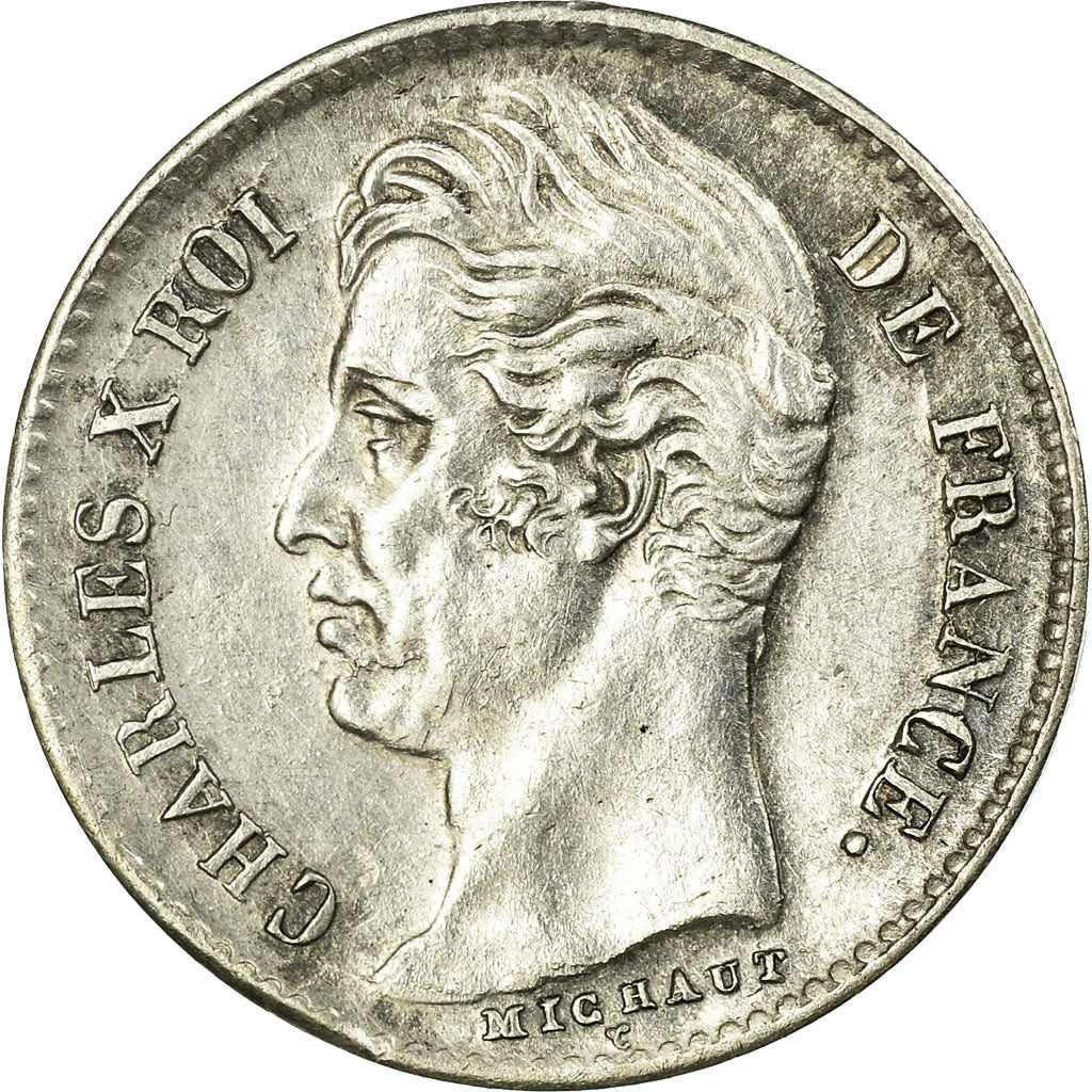 Francia, 1/4 Franc, Charles X, 1829, Lille, Plata, EBC, Gadoury:353