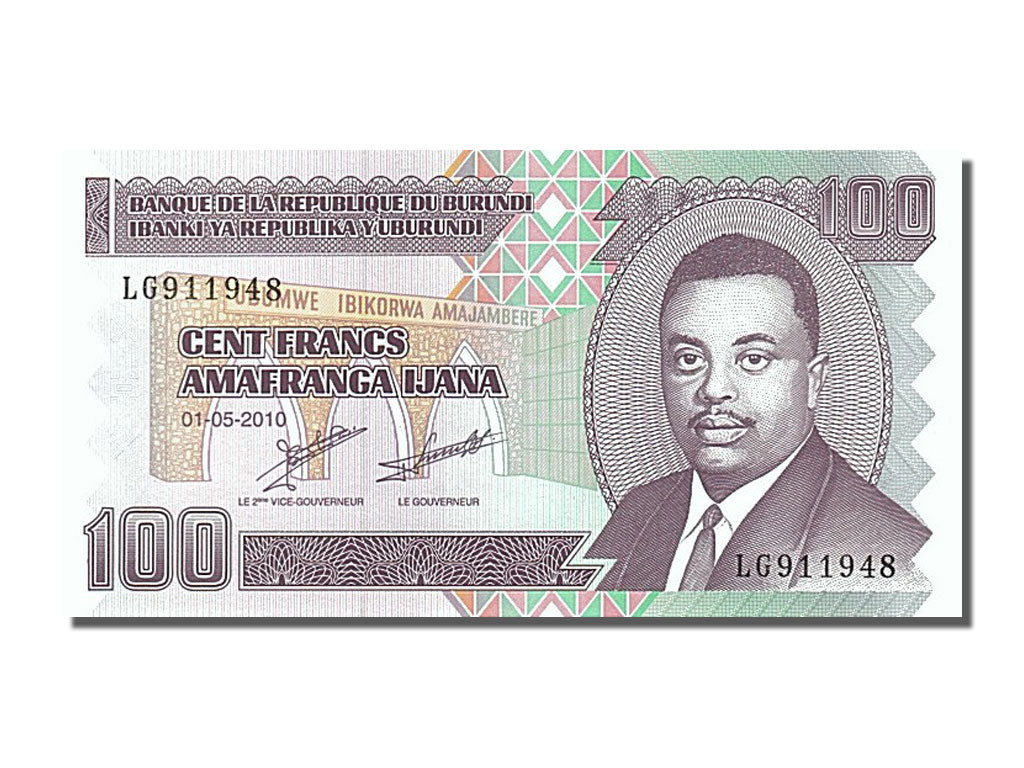 Banknote, Burundi, 100 Francs, 2010, 2010-05-01, UNC(65-70)