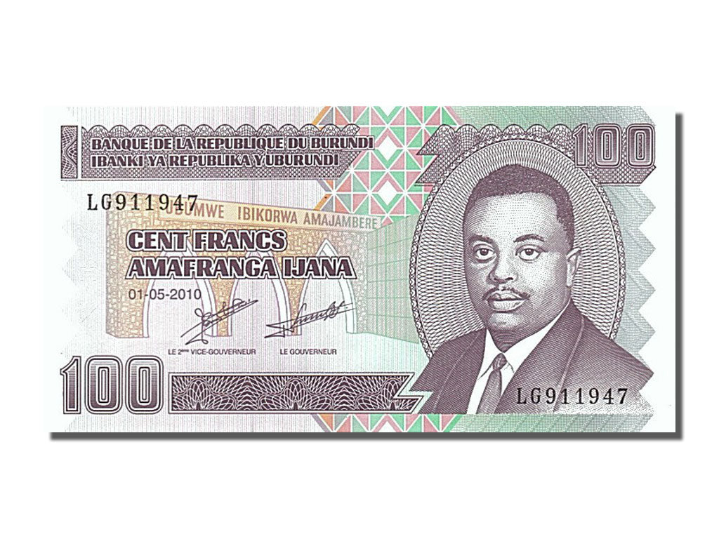 Banknote, Burundi, 100 Francs, 2010, 2010-05-01, UNC(65-70)