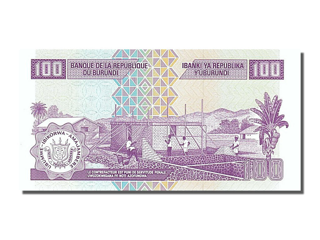 Banknote, Burundi, 100 Francs, 2010, 2010-05-01, UNC(65-70)