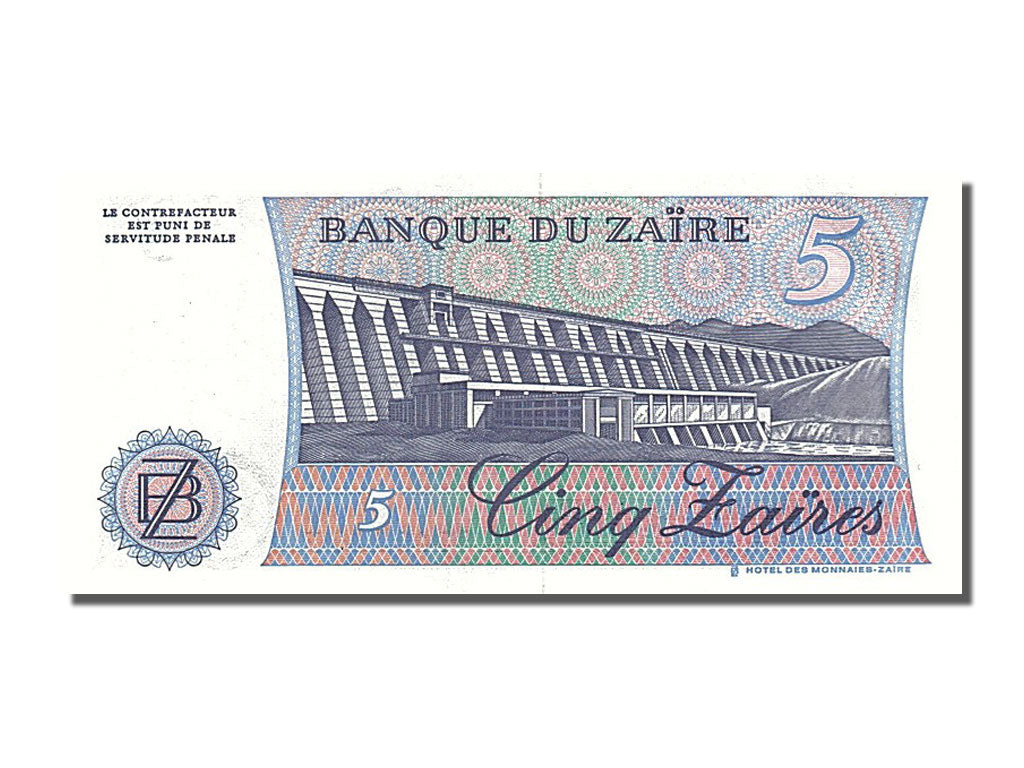 Banknote, Zaire, 5 Zaïres, 1985, 1985-11-24, UNC(63)