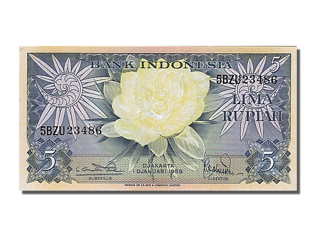 Banknote, Indonesia, 5 Rupiah, 1959, 1959-01-01, UNC(65-70)