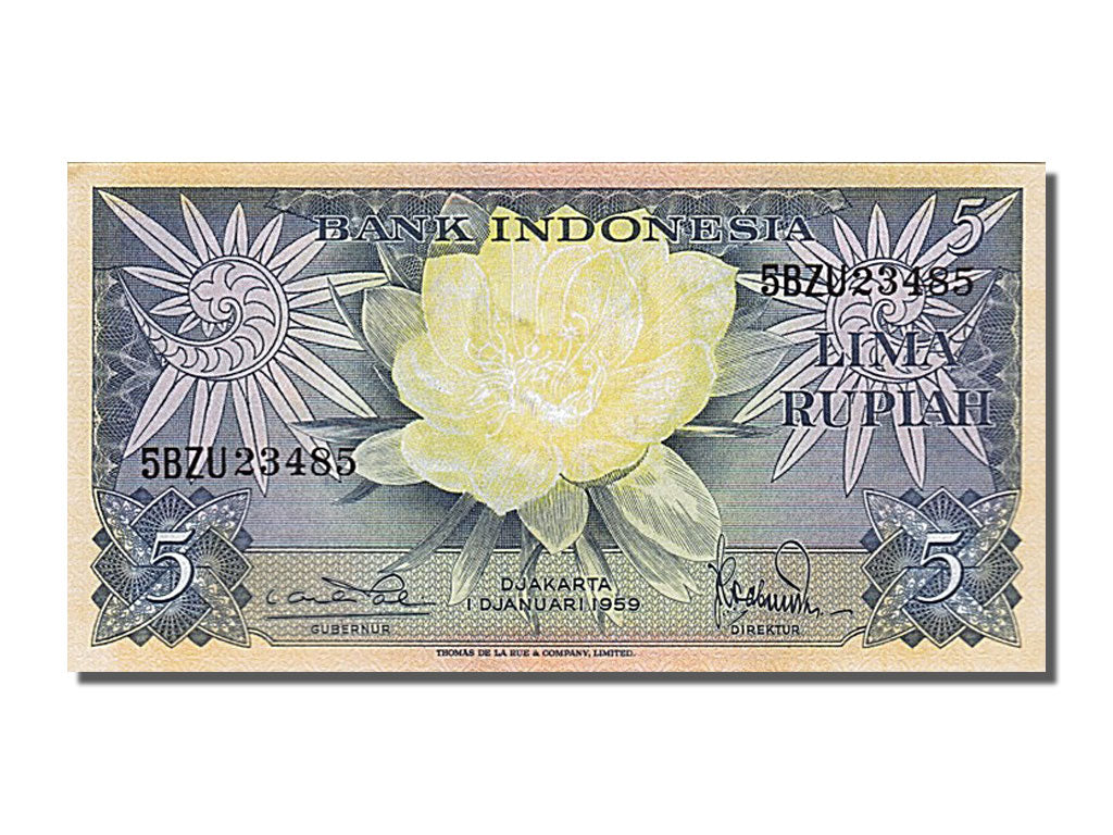 Banknote, Indonesia, 5 Rupiah, 1959, 1959-01-01, UNC(65-70)