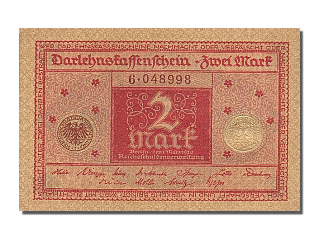 Banconote, Germania, 2 Mark, 1920, 1920-03-01, FDS