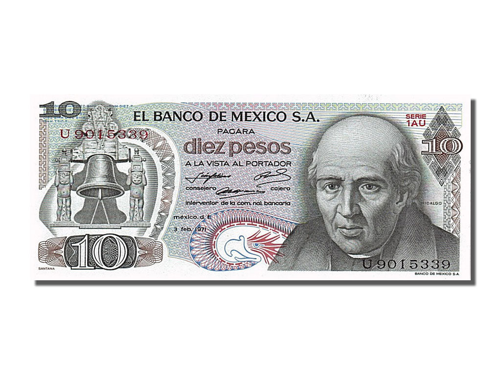 Billet, Mexique, 10 Pesos, 1971, 1971-02-03, NEUF