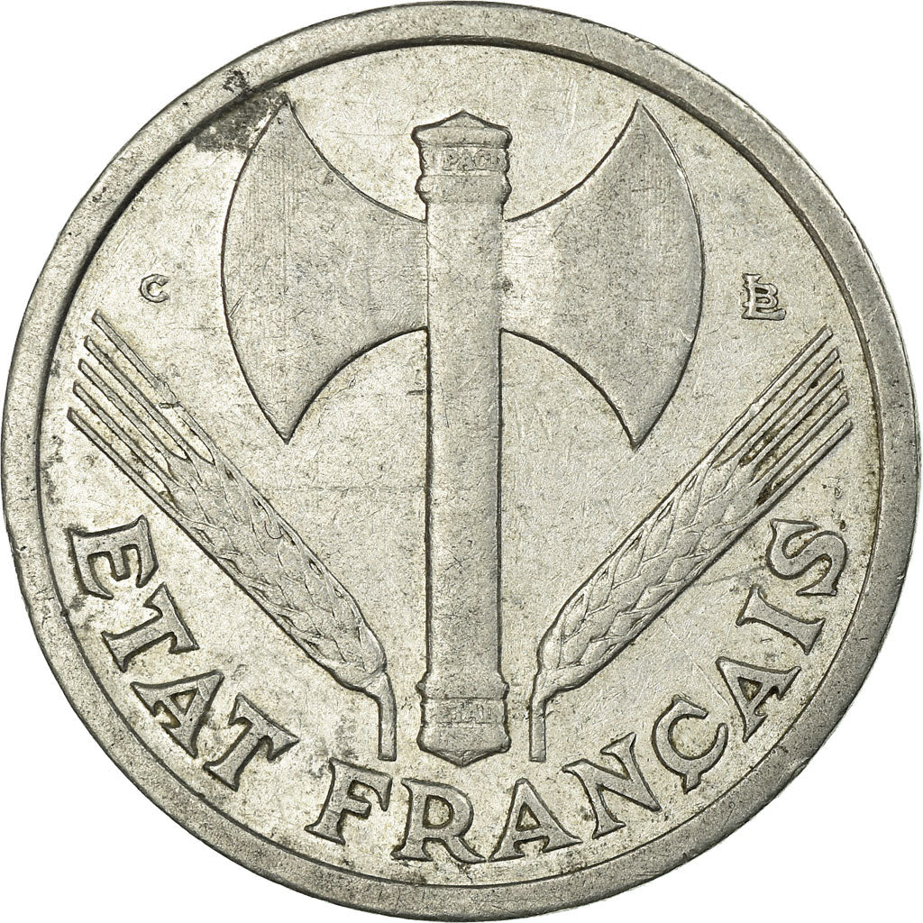 France, 1 Franc, Bazor, 1944, Beaumont-Le-Roger, Aluminum, EF(40-45)