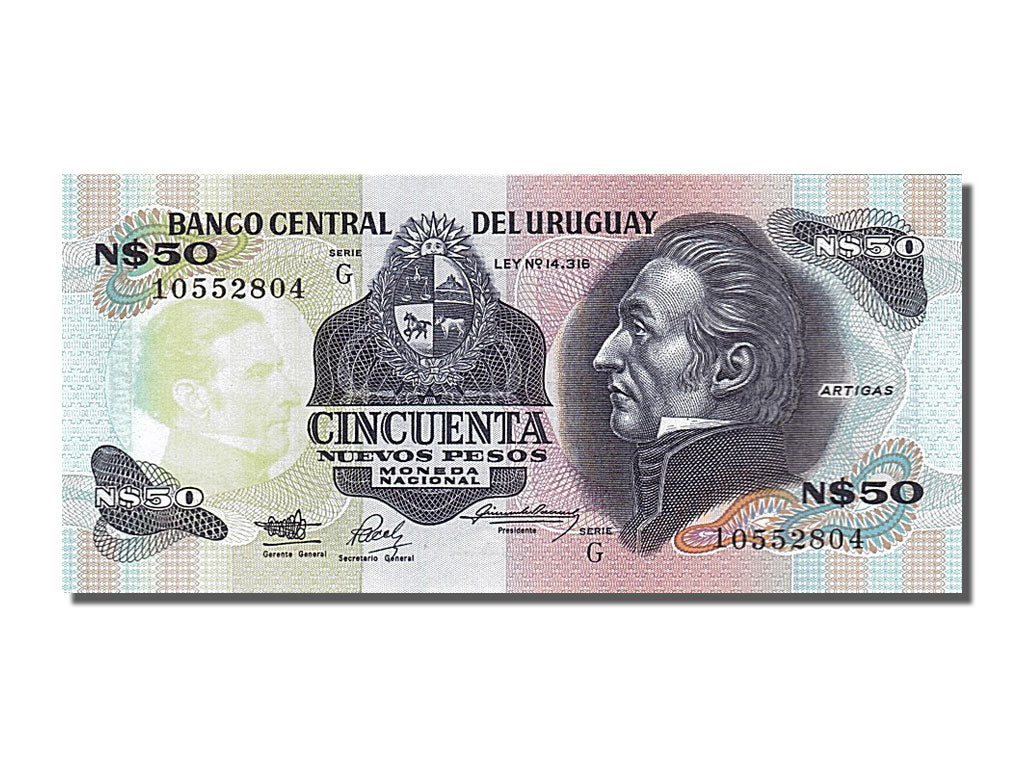 Banknote, Uruguay, 50 Nuevos Pesos, 1988, UNC(65-70)