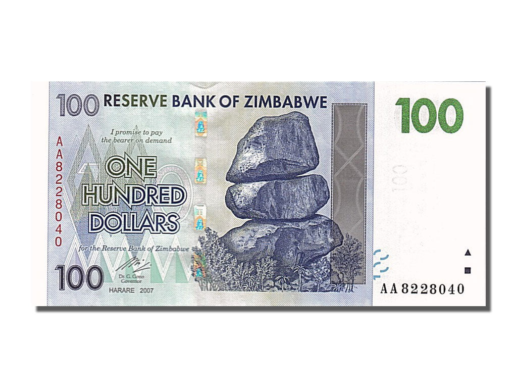 Banknote, Zimbabwe, 100 Dollars, 2008, 2008-08-01, UNC(63)