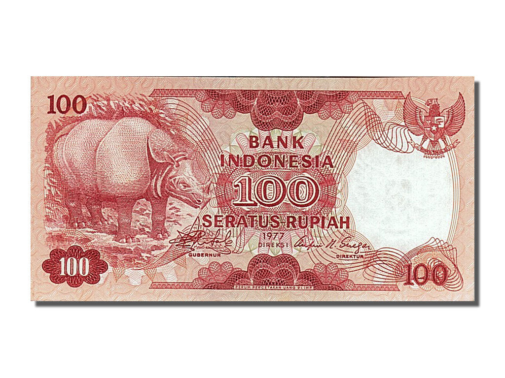 Geldschein, Indonesien, 100 Rupiah, 1977, UNZ