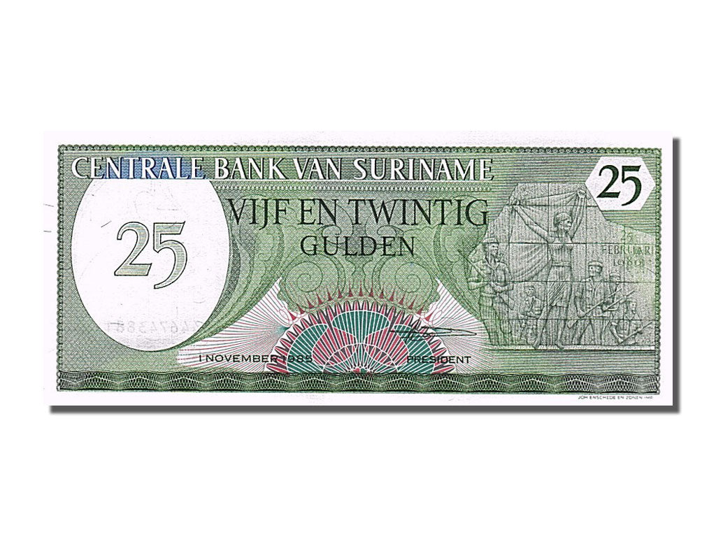 Banknote, Suriname, 25 Gulden, 1985, 1985-11-01, UNC(65-70)