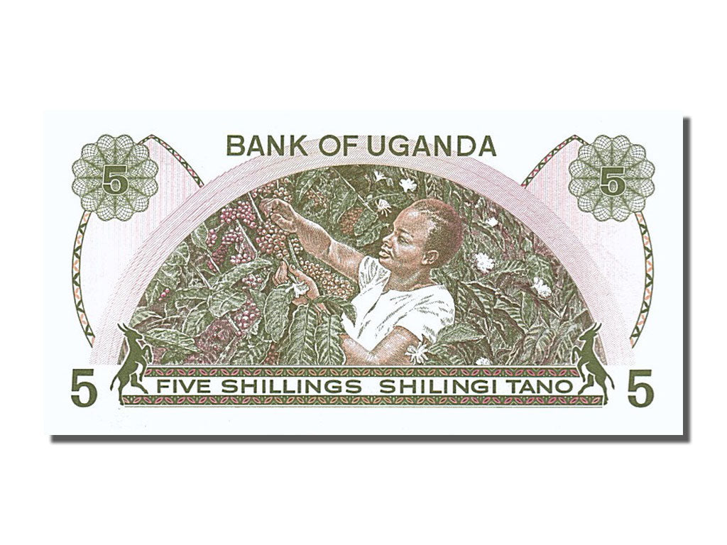 Banknote, Uganda, 5 Shillings, 1982, UNC(65-70)