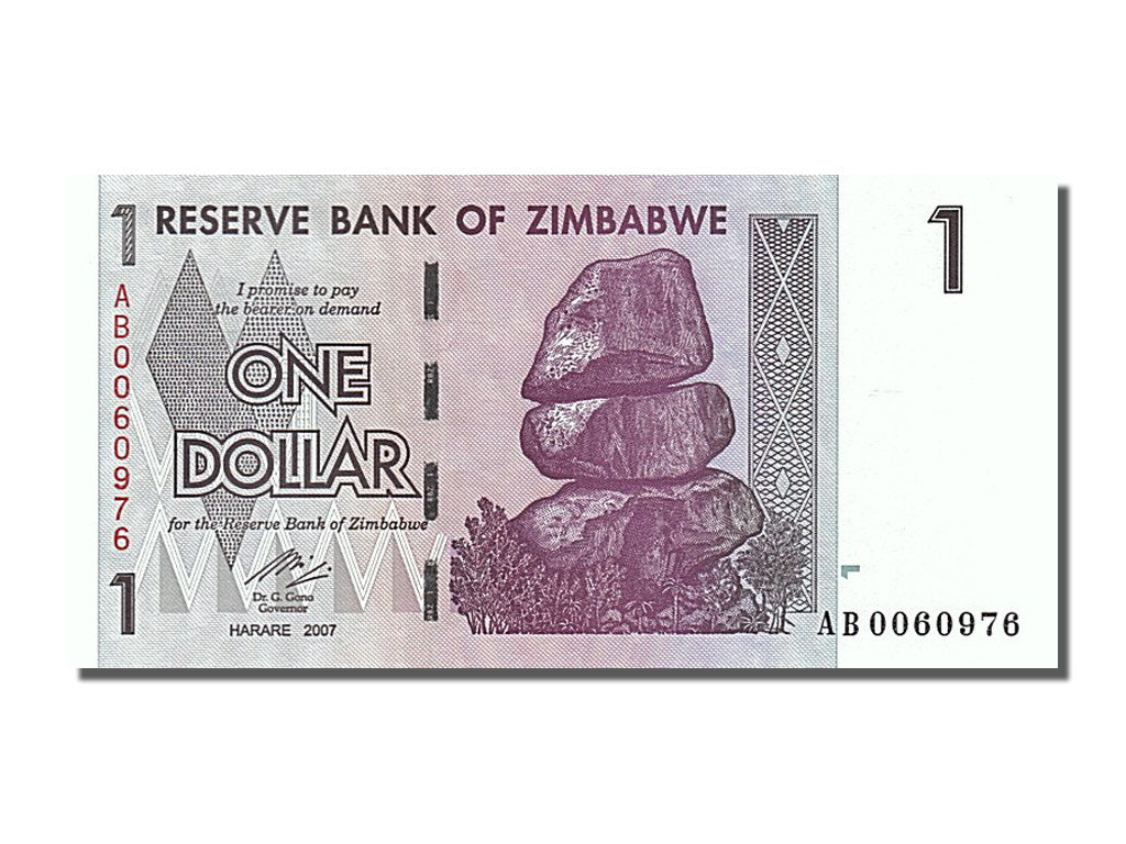 Banknote, Zimbabwe, 1 Dollar, 2008, 2008-08-01, UNC(65-70)