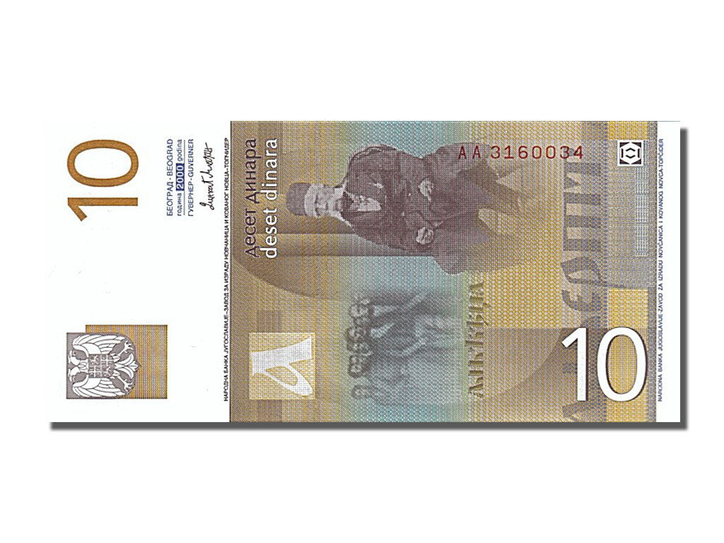 Banknote, Yugoslavia, 10 Dinara, 2000, UNC(65-70)