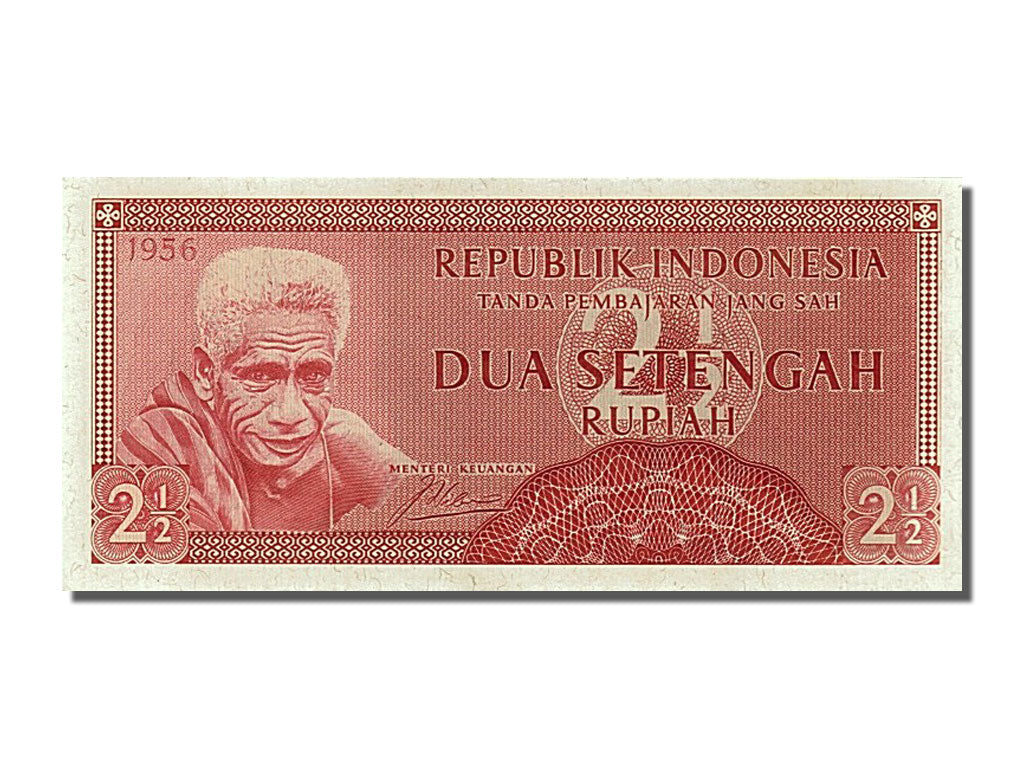 Banknote, Indonesia, 2 1/2 Rupiah, 1956, UNC(65-70)