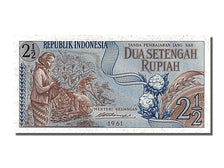 Billet, Indonésie, 2 1/2 Rupiah, 1961, NEUF