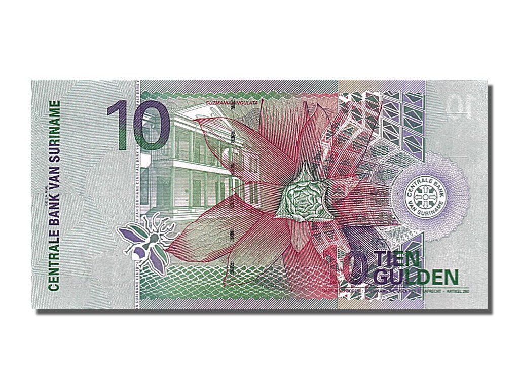 Banknote, Suriname, 10 Gulden, 2000, 2000-01-01, UNC(65-70)
