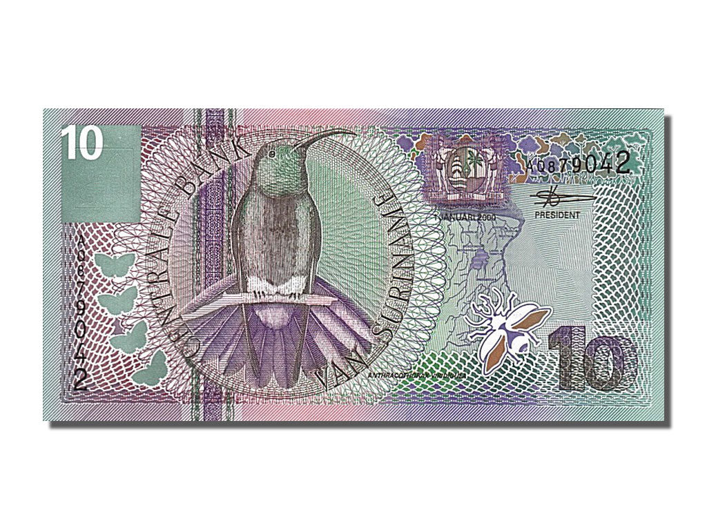 Banknote, Suriname, 10 Gulden, 2000, 2000-01-01, UNC(65-70)