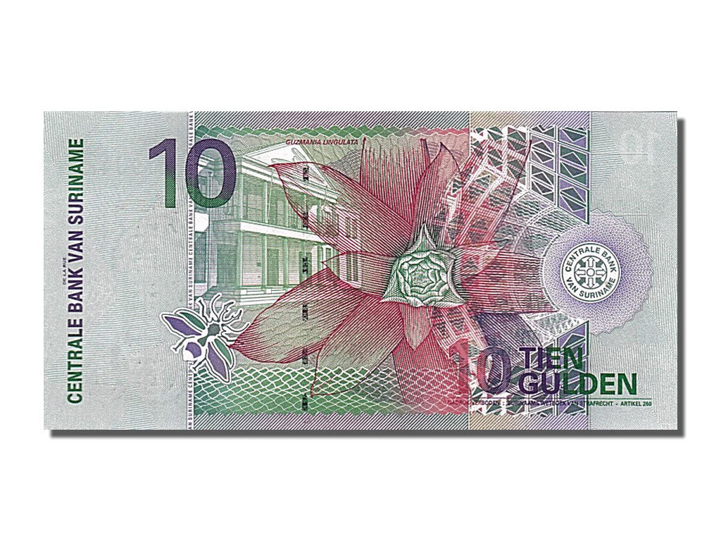 Banknote, Suriname, 10 Gulden, 2000, 2000-01-01, UNC(65-70)