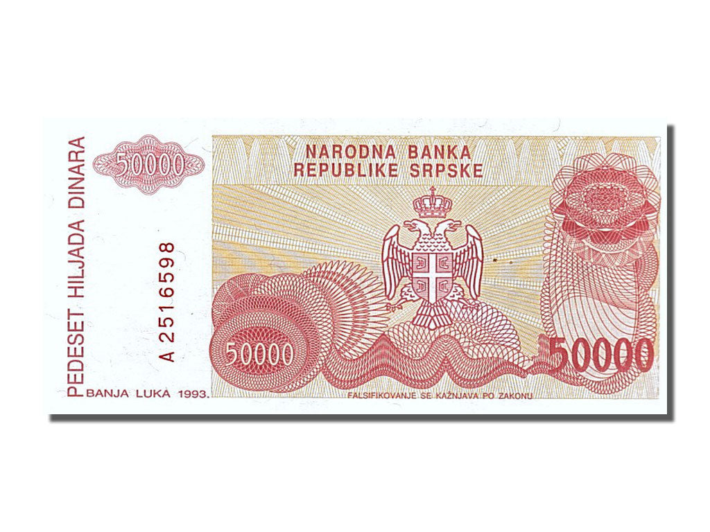 Geldschein, Bosnia - Herzegovina, 50,000 Dinara, 1993, UNZ