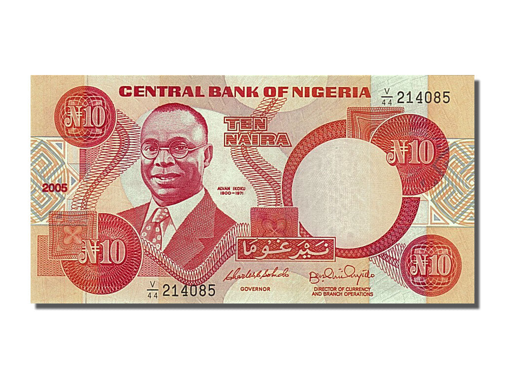 Banknote, Nigeria, 10 Naira, 2005, UNC(65-70)