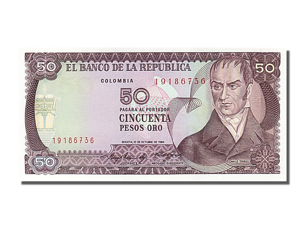 Banknote, Colombia, 50 Pesos Oro, 1984, 1984-10-12, UNC(65-70)