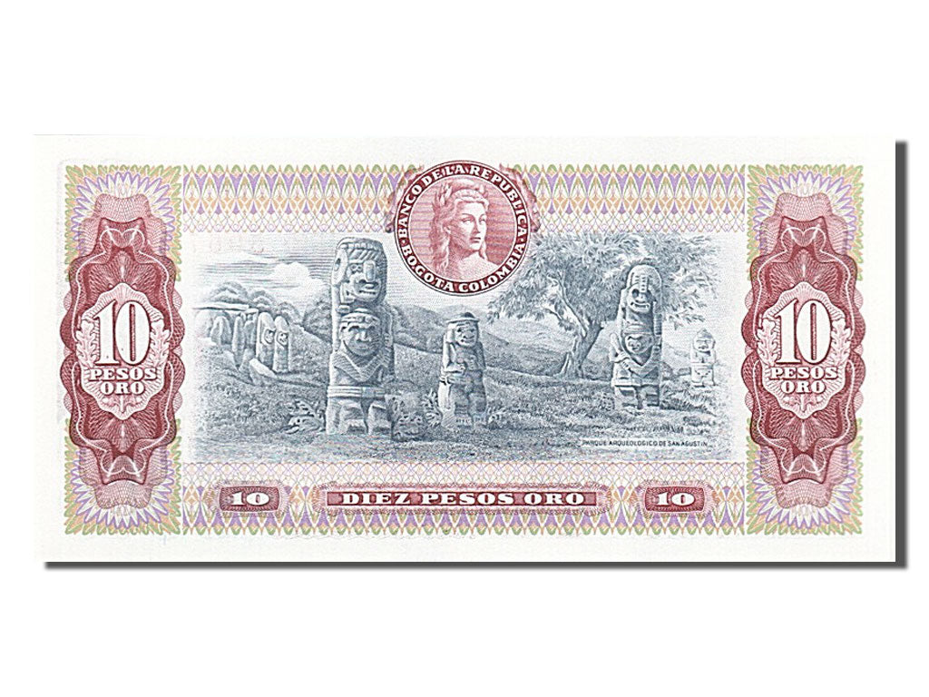 Banknote, Colombia, 10 Pesos Oro, 1980, 1980-08-07, UNC(65-70)