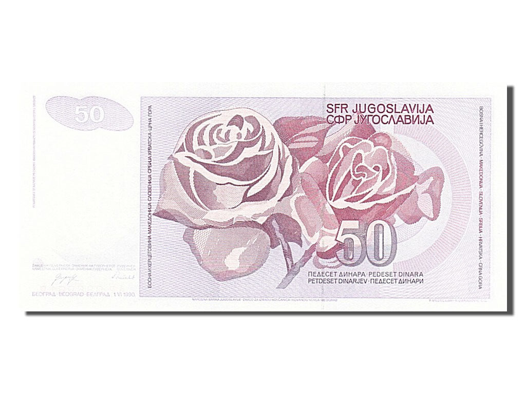 Banconote, Iugoslavia, 50 Dinara, 1990, 1990-06-01, FDS
