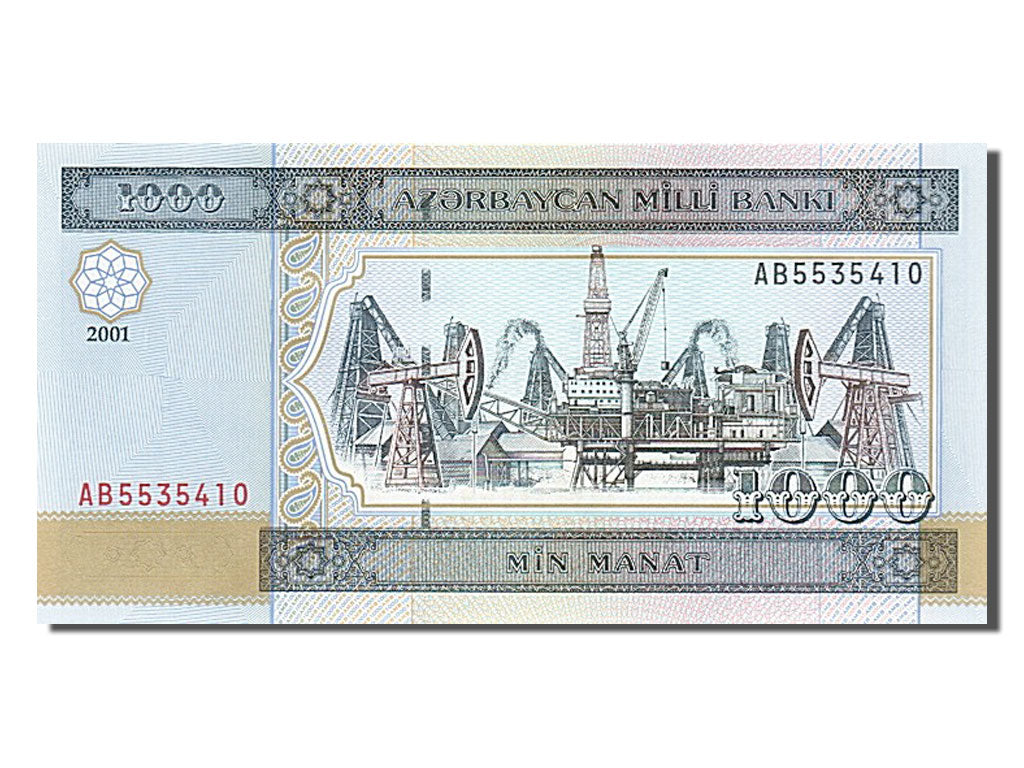 Banknot, Azerbejdżan, 1000 Manat, 2001, UNC(65-70)