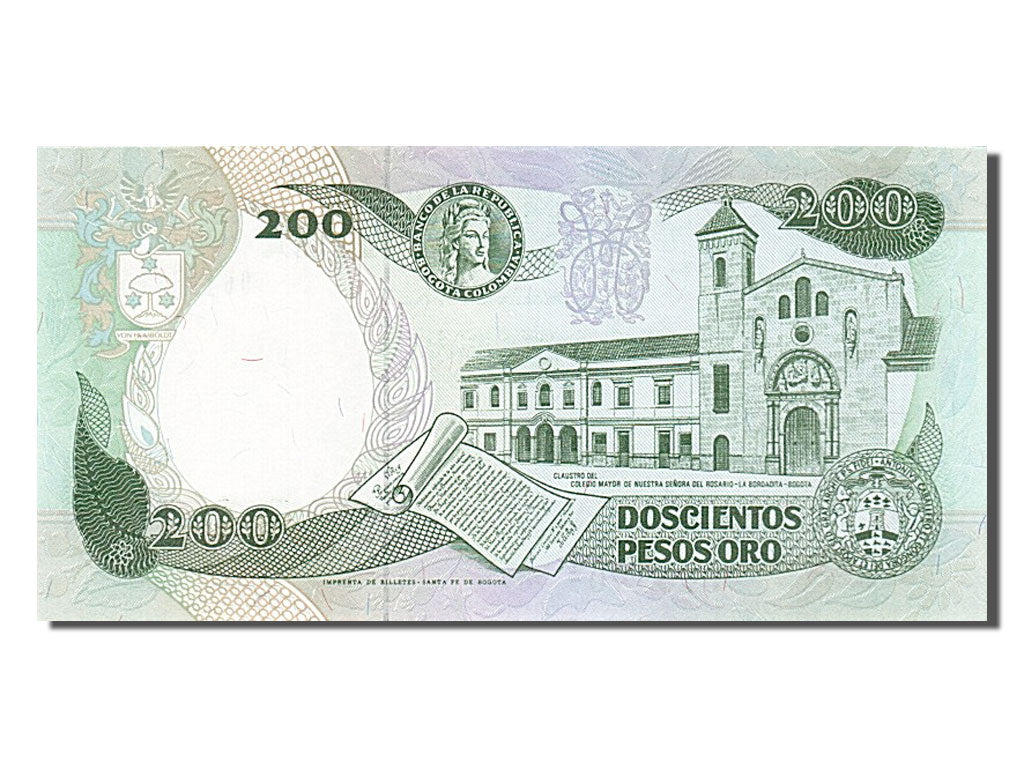 Banknote, Colombia, 200 Pesos Oro, 1992, 1992-08-10, UNC(65-70)