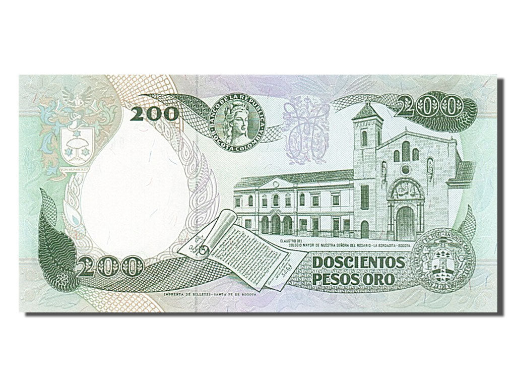 Banknote, Colombia, 200 Pesos Oro, 1992, 1992-08-10, UNC(65-70)