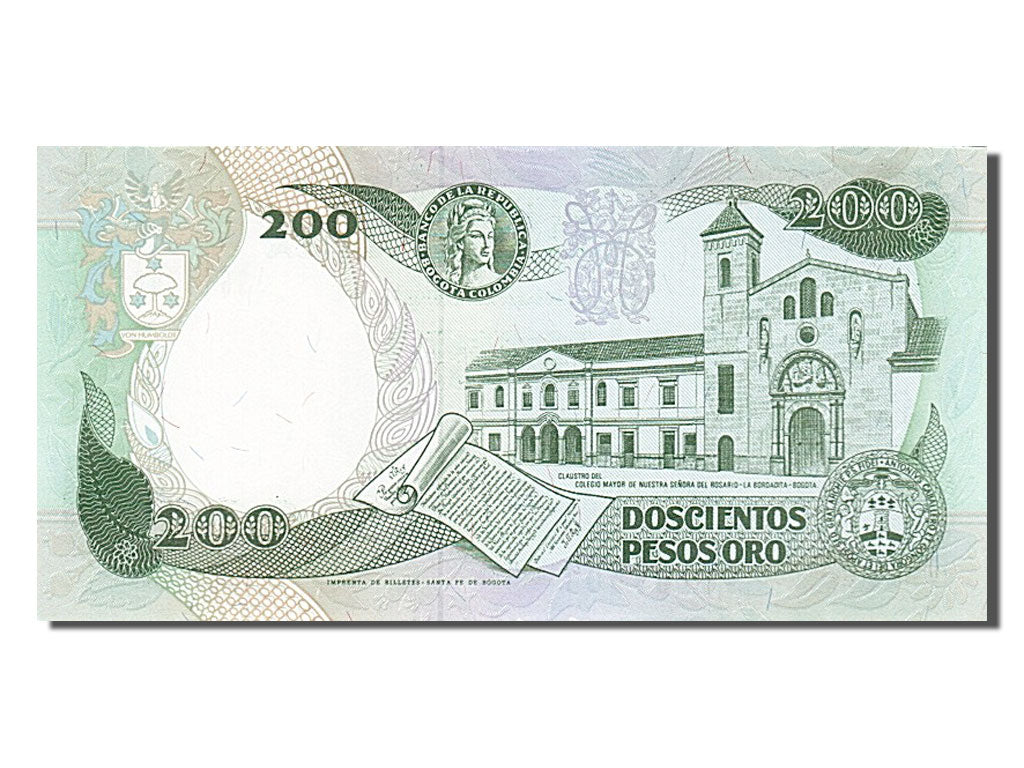 Banknote, Colombia, 200 Pesos Oro, 1992, 1992-08-10, UNC(65-70)