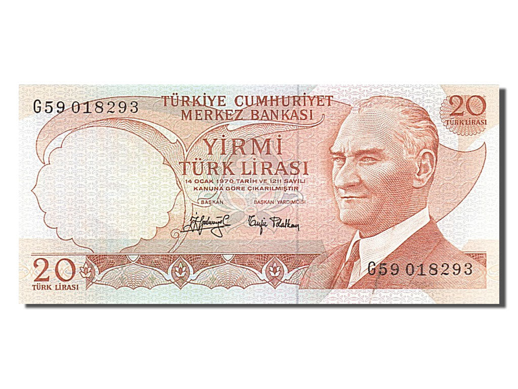 Banknote, Turkey, 20 Lira, 1974, UNC(65-70)