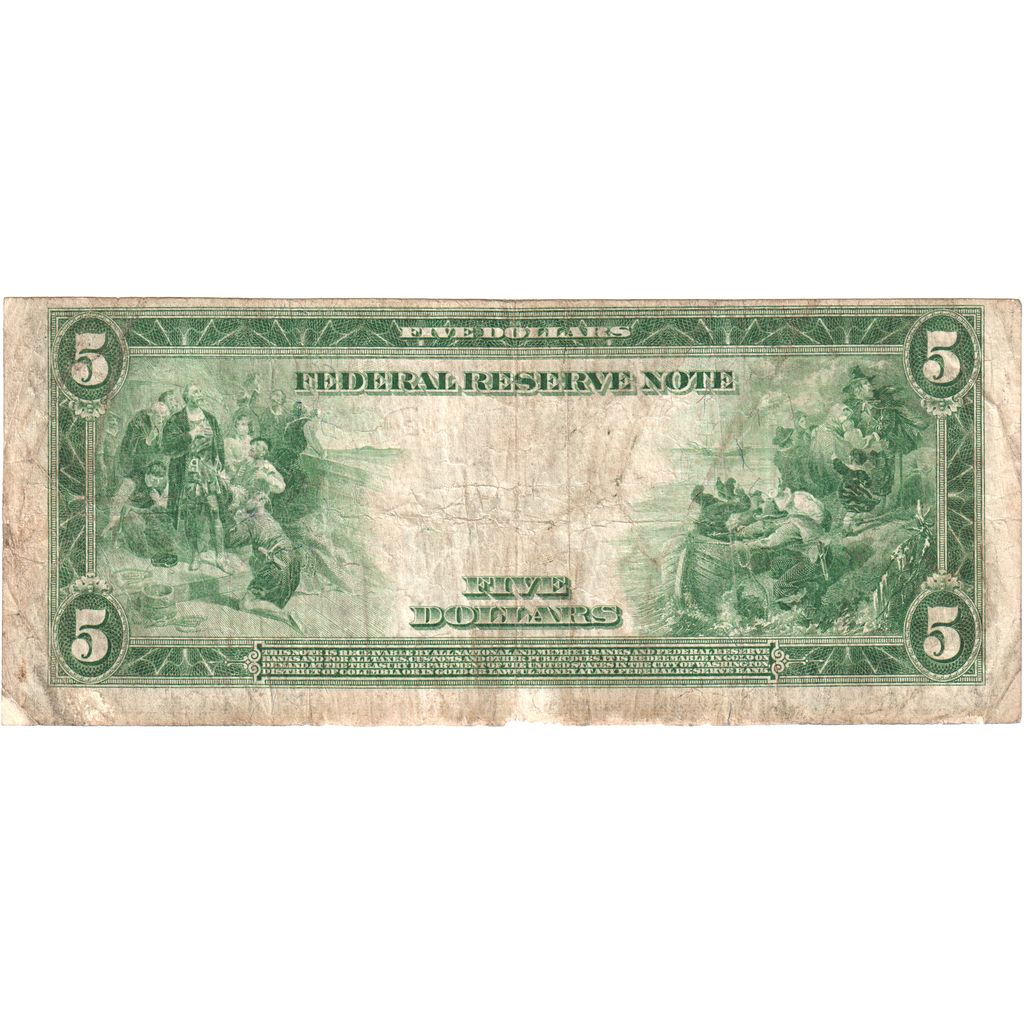 Estados Unidos da América, 5 Dollars, 1914, Lincoln, VF(20-25)