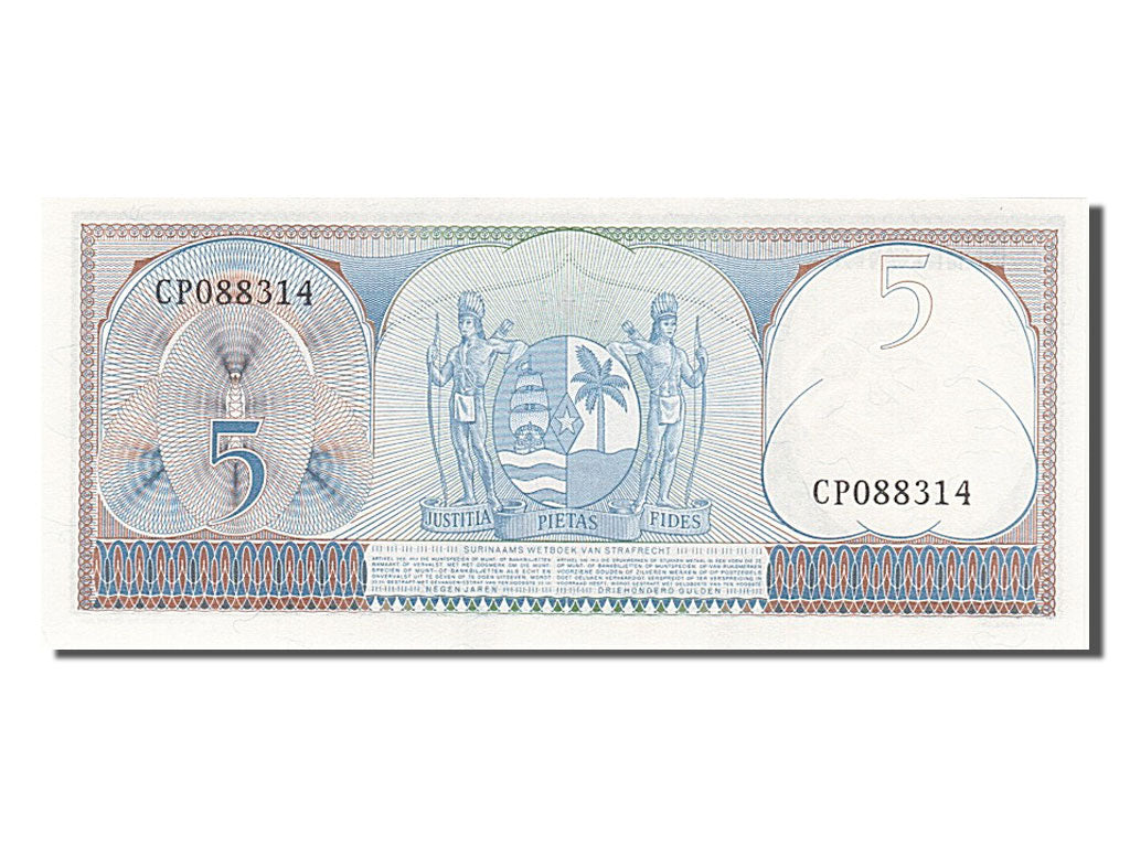 Billet, Suriname, 5 Gulden, 1963, 1963-09-01, NEUF