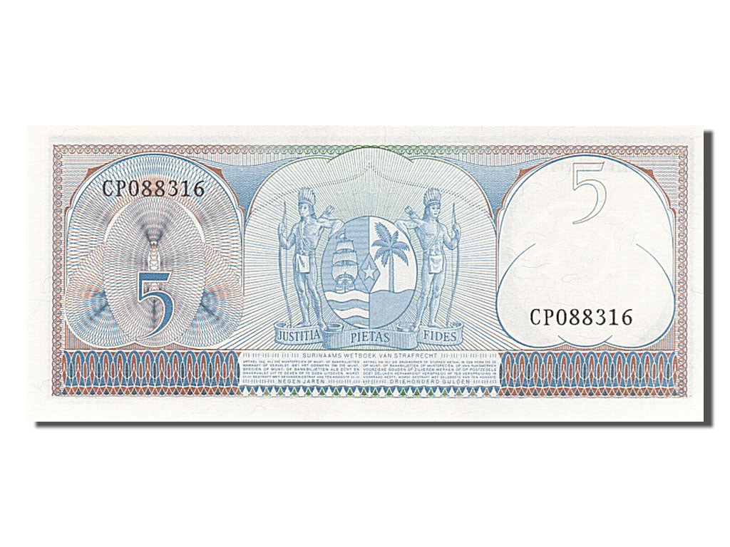 Billet, Suriname, 5 Gulden, 1963, 1963-09-01, NEUF