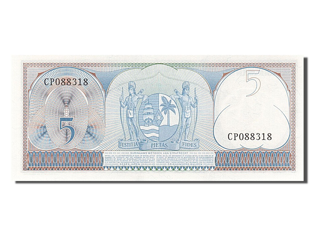 Banknote, Suriname, 5 Gulden, 1963, 1963-09-01, UNC(65-70)