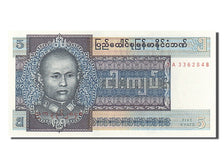 Billet, Birmanie, 5 Kyats, 1973, NEUF