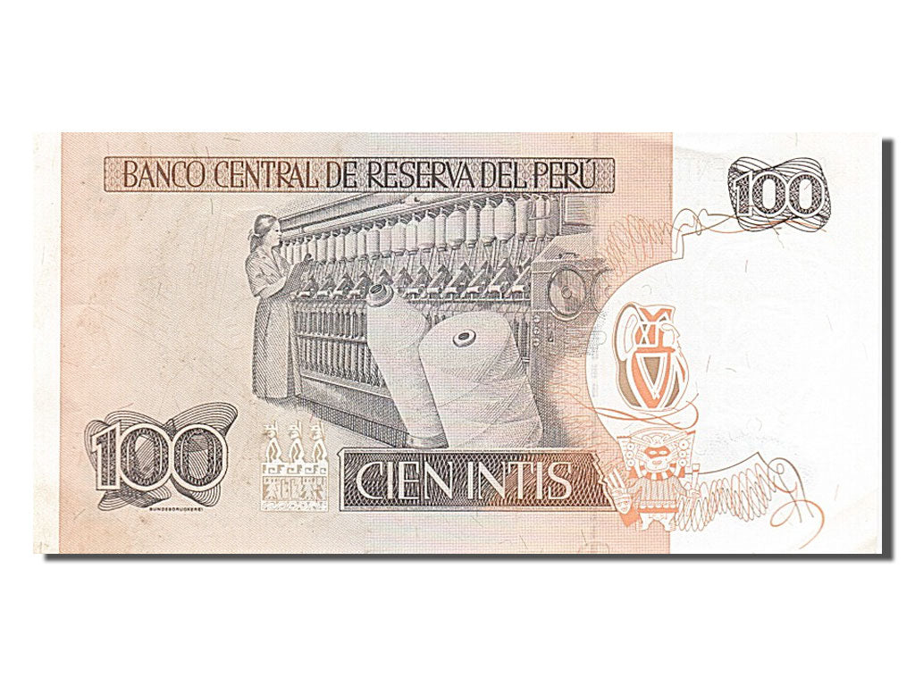 Geldschein, Peru, 100 Intis, 1987, 1987-06-26, UNZ-