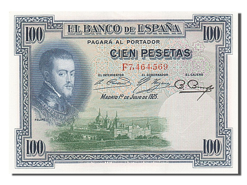 Biljet, Spanje, 100 Pesetas, 1925, 1925-07-01, SPL