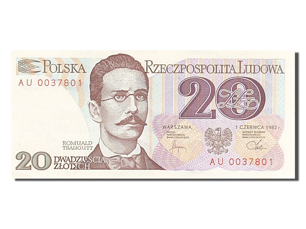 Banknote, Poland, 20 Zlotych, 1982, 1982-06-01, UNC(63)