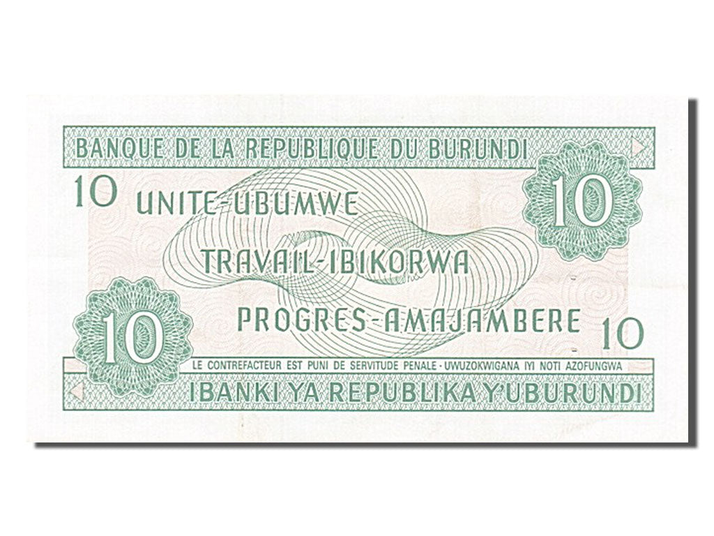 Billete, 10 Francs, 1991, Burundi, 1991-10-01, EBC