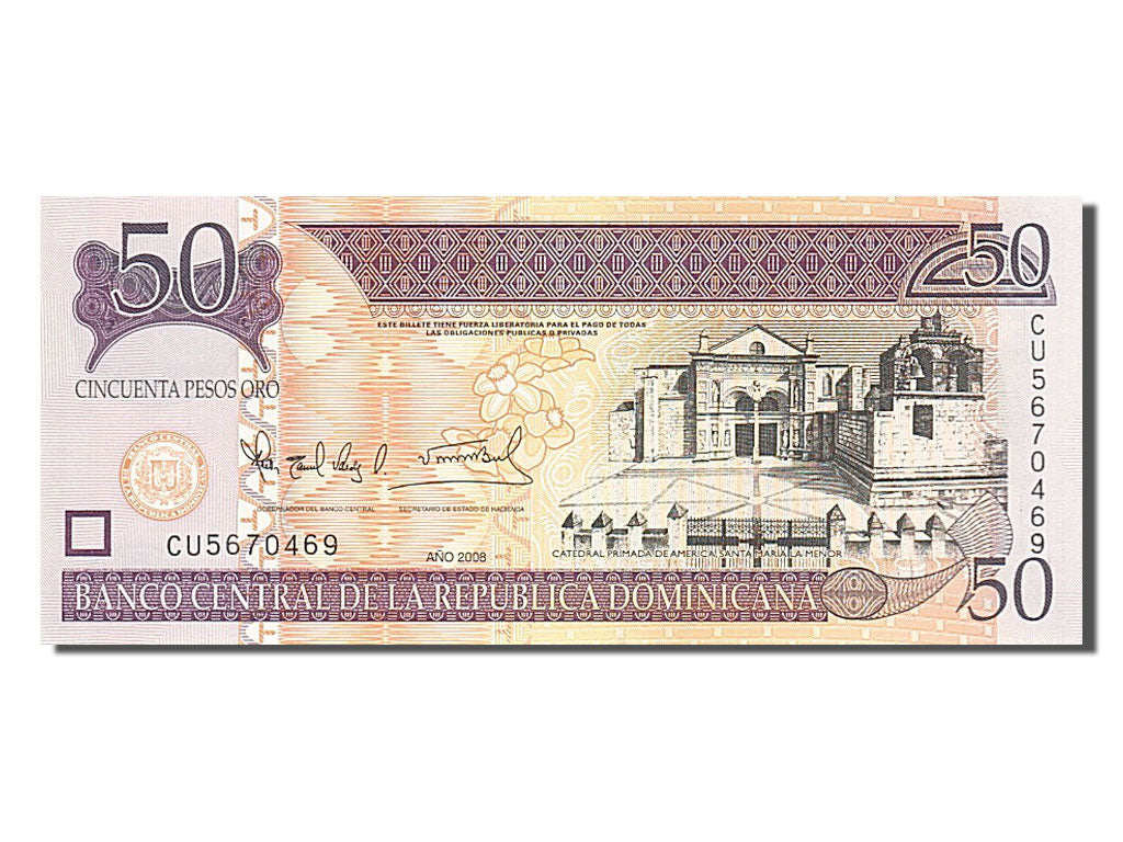 Geldschein, Dominican Republic, 50 Pesos Oro, 2008, UNZ
