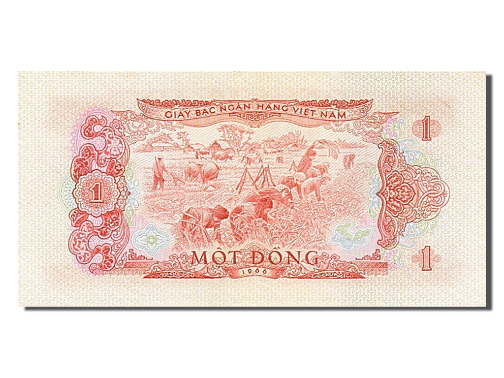 Biljet, Zuid Viëtnam, 1 D<ox>ng, 1966, NIEUW