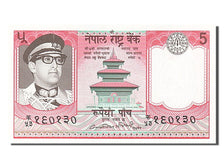Geldschein, Nepal, 5 Rupees, 1974, UNZ