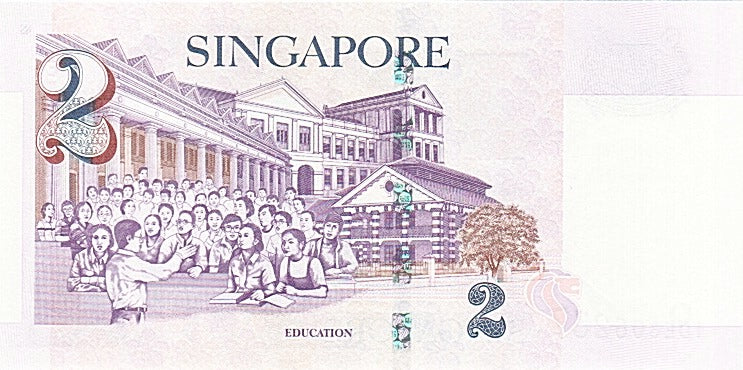 Billete, 2 Dollars, 1999, Singapur, UNC