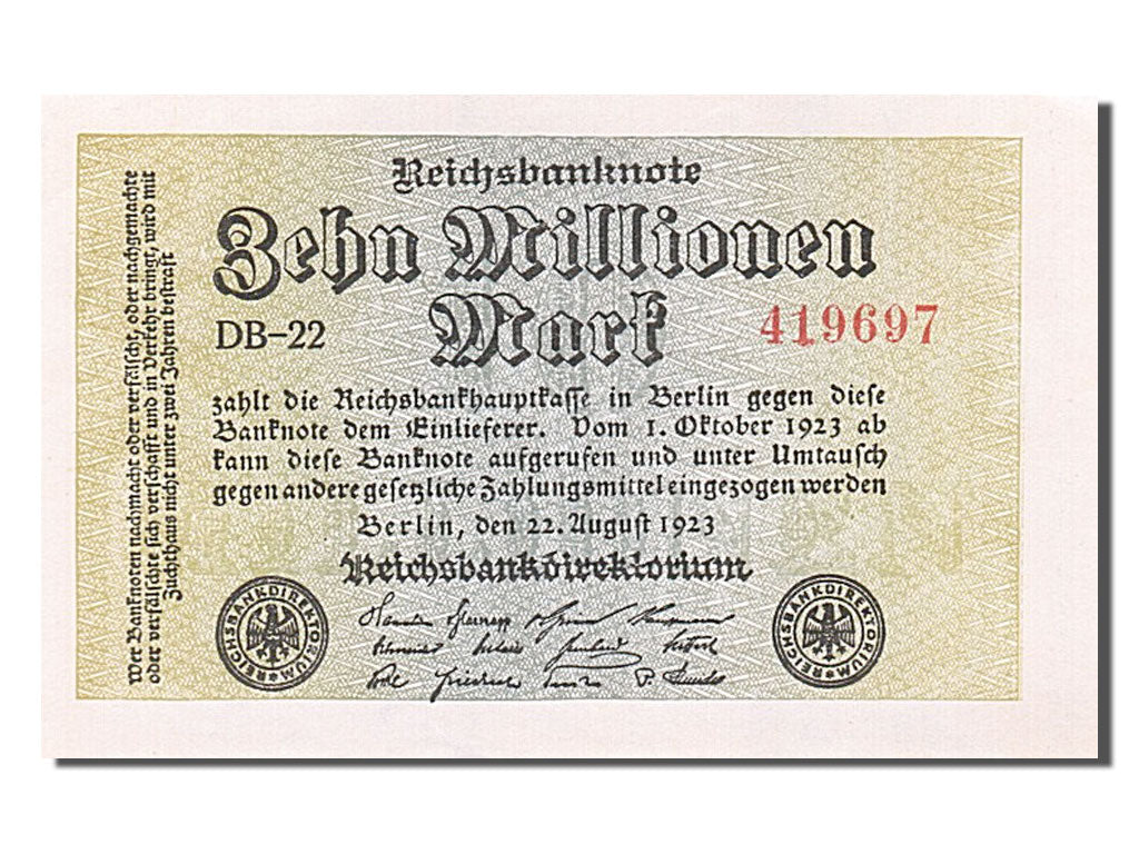 Banknote, Germany, 10 Millionen Mark, 1923, 1923-08-22, UNC(63)