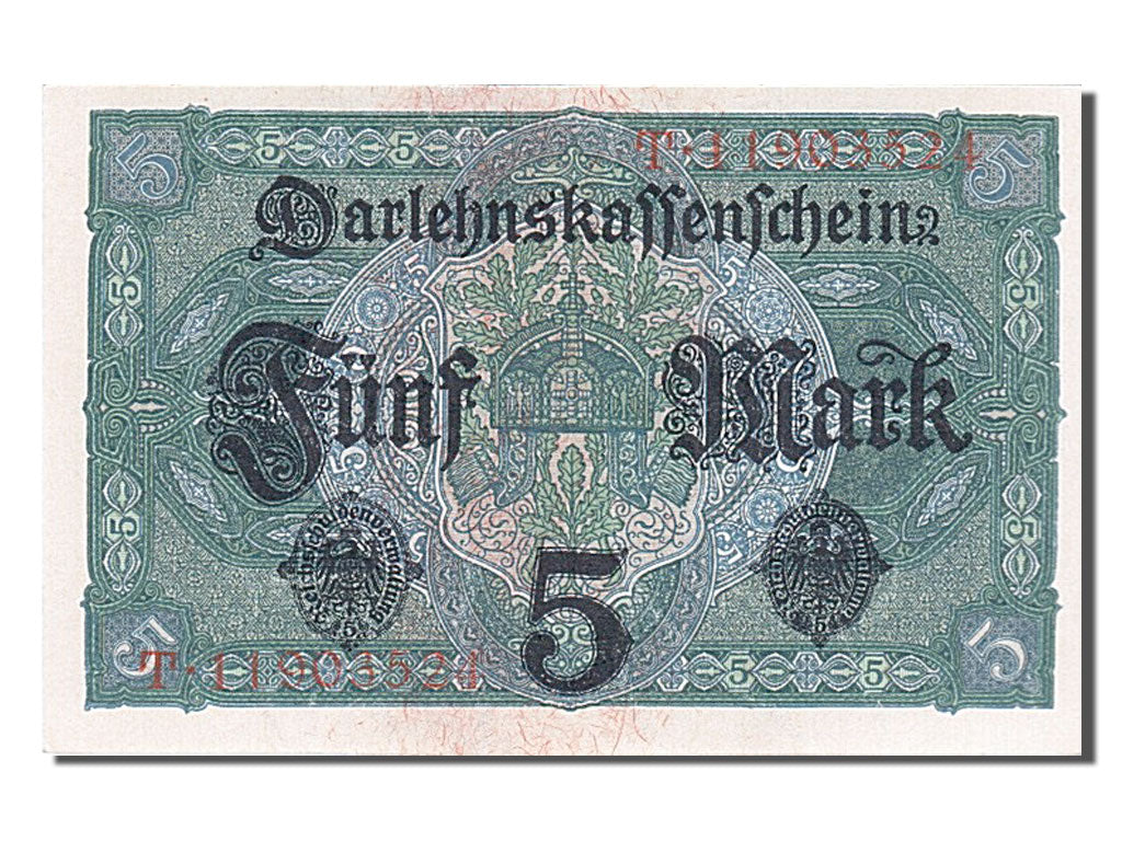 Geldschein, Deutschland, 5 Mark, 1917, 1917-08-01, UNZ-