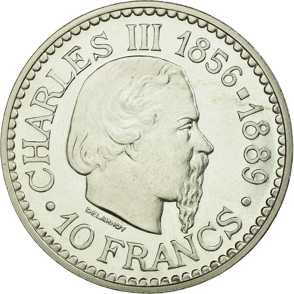 Monaco, 10 Francs, 1966, Silver, MS(60-62), Gadoury:155